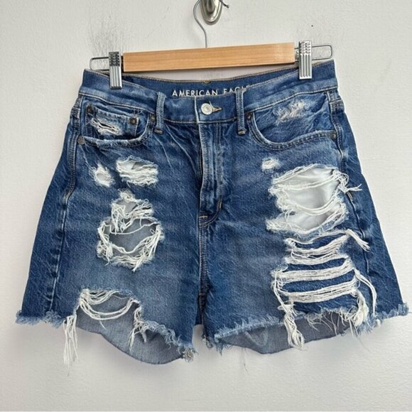 AE 90’s Boyfriend Short Size 2 High Rise Distressed Denim - Picture 2 of 7